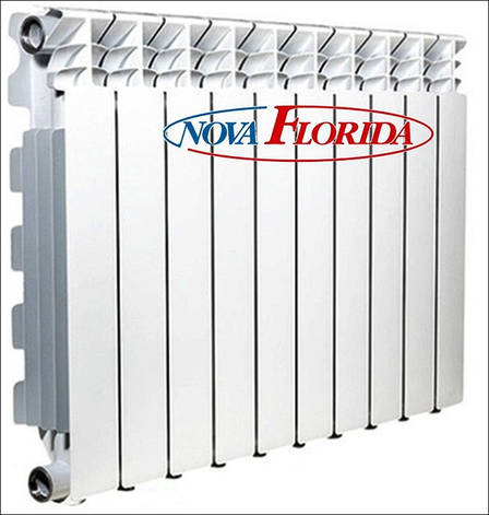 Алюмінієвий радіатор опалення 500/100 NovaFlorida  Libeccio  C2 (12 секцій), фото 2