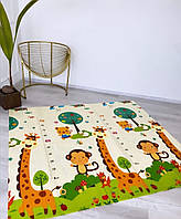 Дитячий термокилимок каремат для повзання 180*200*1 см, двосторонній, складаний з текстурним покриттям