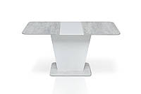 Раздвижной маленький современный обеденный кухонный стол для кухни/гостиной Спарк урбан лайт белый 110 см