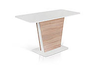 Раздвижной маленький современный обеденный кухонный стол для кухни/гостиной Спарк белый дуб сонома 110 см