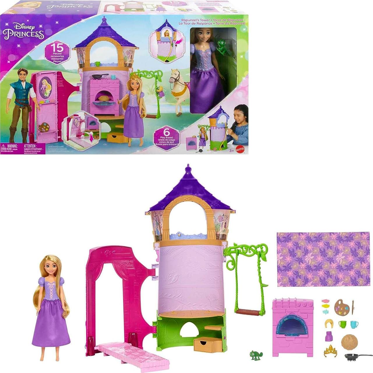 Ігровий набір із лялькою Рапунцель Висока вежа Disney Princess Mattel HLW30