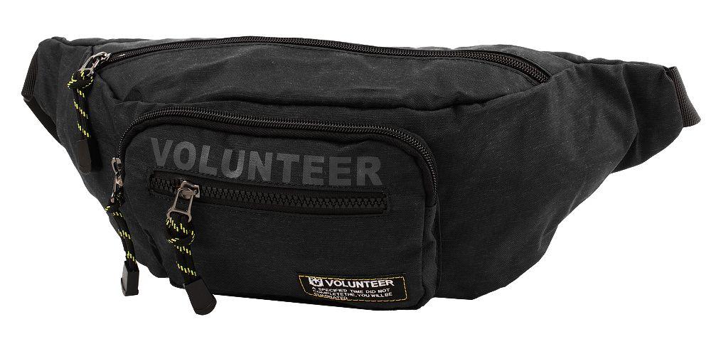 Чоловіча сумка на пояс Volunteer, чорний