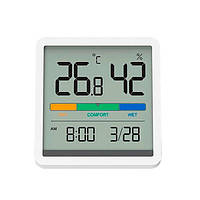 Часы с метеопоказаниями Miiiw Temperature Humidity Clock NK5253 White