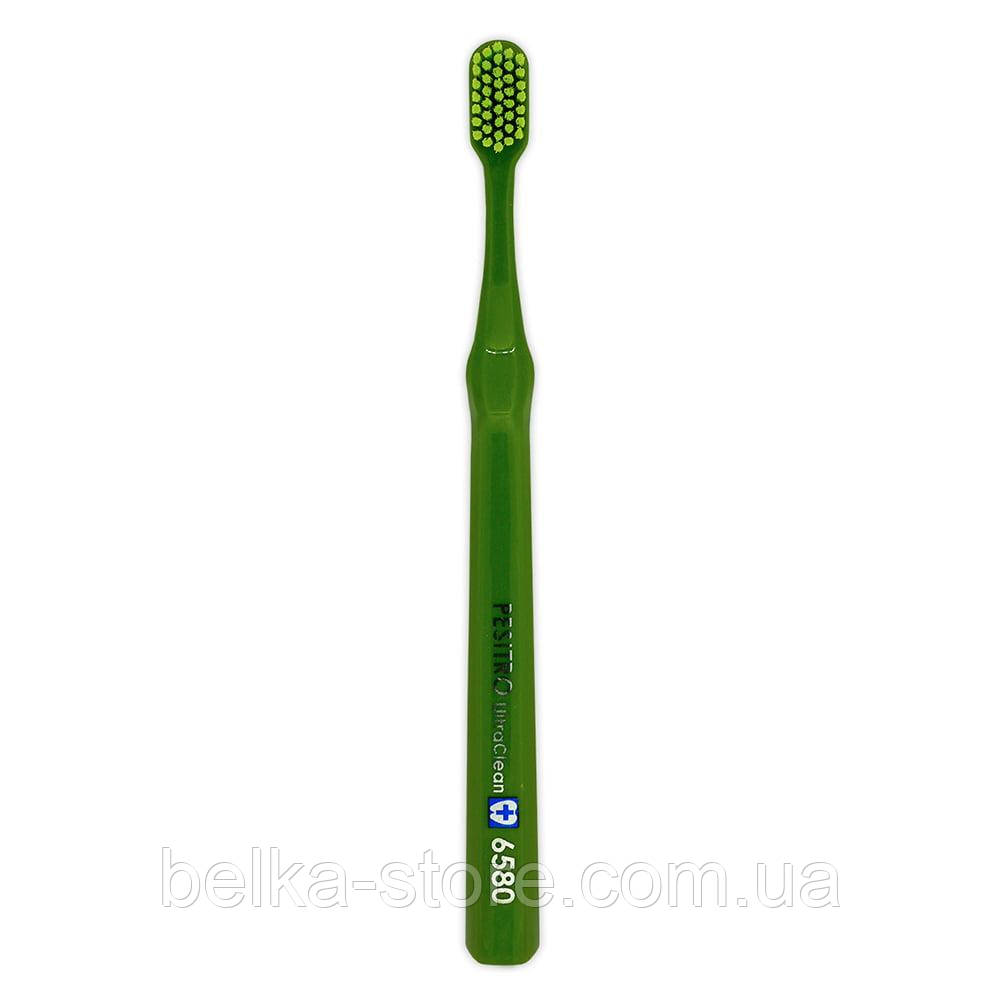 Зубна щітка Pesitro UltraClean Ultra soft 6580 (темно-зелена), фото 1