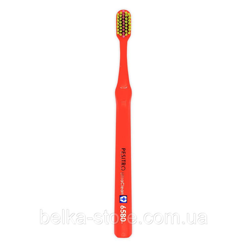 Ортодонтична зубна щітка Pesitro 6580 Ultra soft Ortho (червона), фото 1