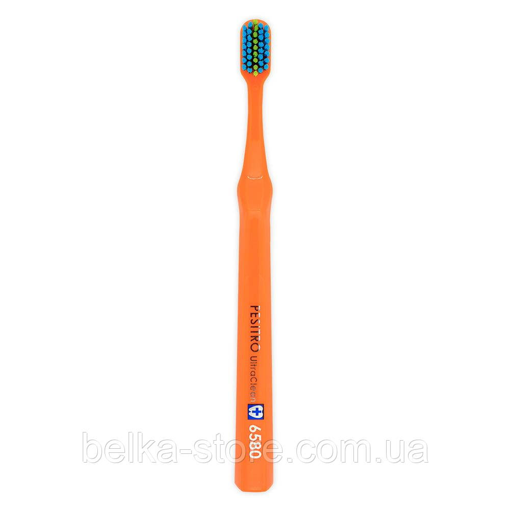 Ортодонтична зубна щітка Pesitro 6580 Ultra soft Ortho (помаранчева), фото 1
