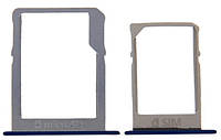 Держатель Sim-карты и карты памяти Samsung A300H Galaxy A3/A500H/A700H синий комплект 2