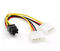 Кабель питания Atcom Video power (CC-PSU-6) ATX 6pin - 2 х Molex , 0.18 м