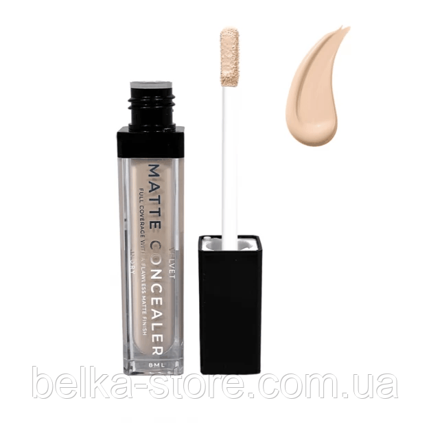 Консилер матуючий Bogenia Matte Velvet Concealer - 01, фото 1
