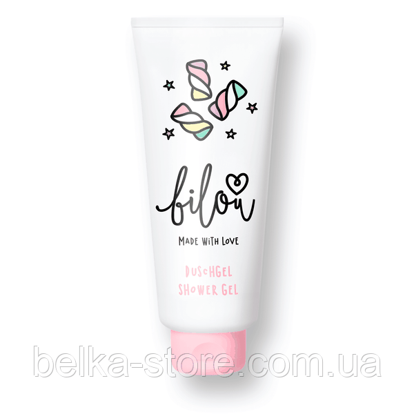 Гель для душу Bilou Chewy Sweets, малиновий маршмелоу, фото 1