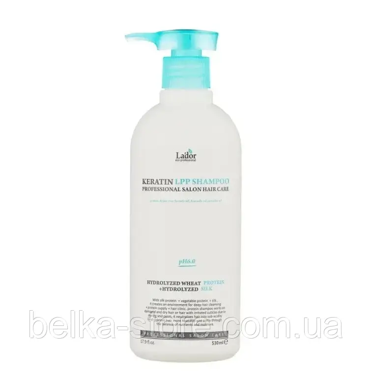 Кератиновий безсульфатний шампунь Lador Keratin LPP Shampoo - 530 мл, фото 1