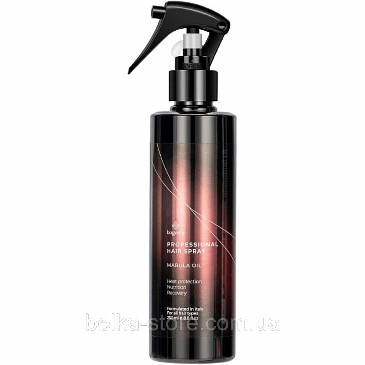 Професійний термозахисний спрей для волосся з марулою Bogenia Professional Hair Spray Marula Oil, фото 1