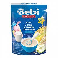 Детская каша Bebi Premium молочная 3 злака из яблок. ромаш. +6 мес. 200 г (8606019654399)