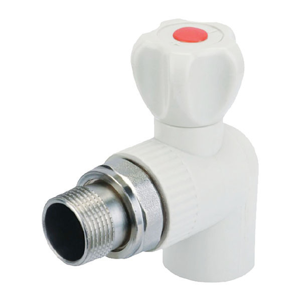 Кран радіаторний KOER K0157.PRO PPR кутовий 20х1/2" з американкою KP0201, фото 1