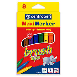 Фломастери Centropen 8773 Maxi Brush tips, 8 colors (8773/08)