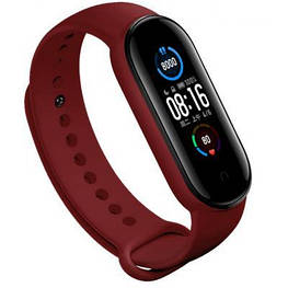 Ремінець для фітнес-браслета BeCover Silicone для Xiaomi Mi Smart Band 5 Burgundy Red (705063)