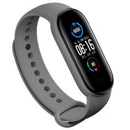 Ремінець для фітнес-браслета BeCover Silicone для Xiaomi Mi Smart Band 5 Gray (705066)