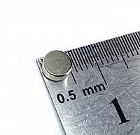 Неодимовый магнит малый диск шайба 5х2 мм