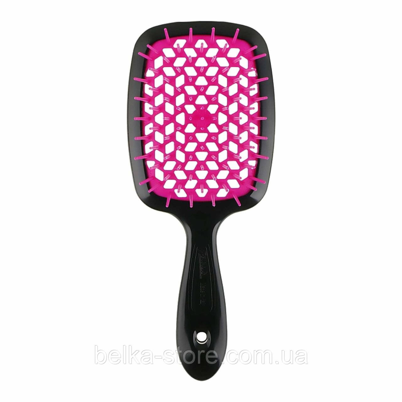 Щітка для волосся Janeke Superbrush (чорна з рожевим), фото 1