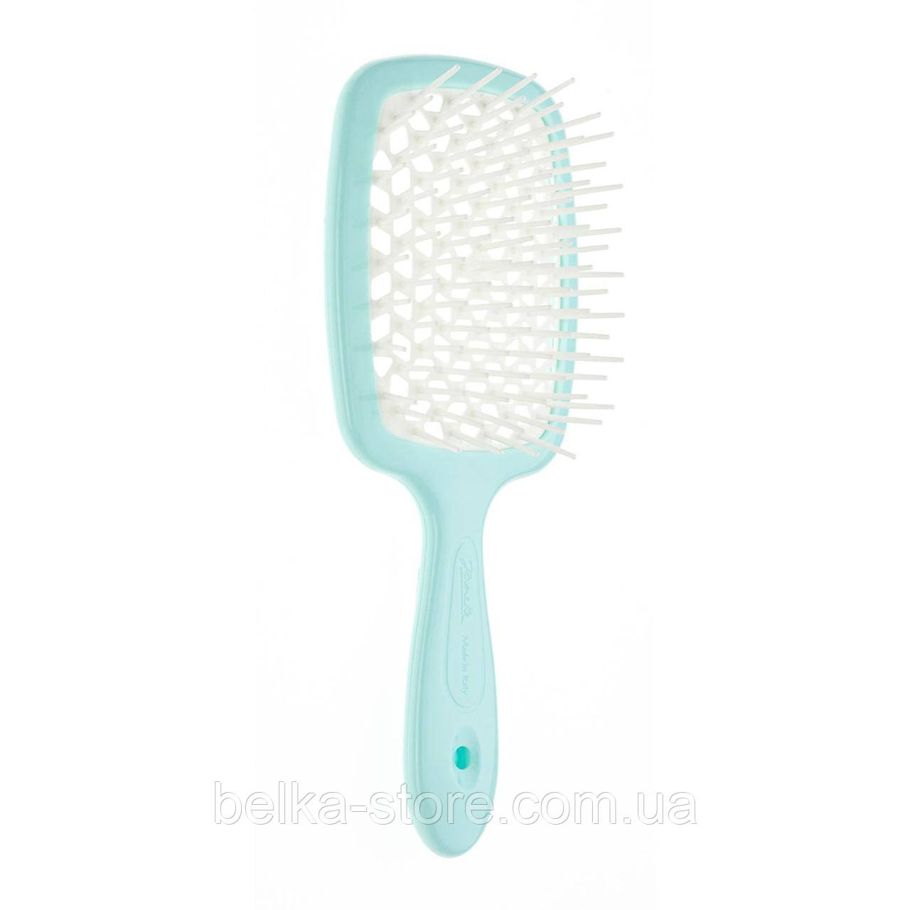 Щітка для волосся Janeke Superbrush (бірюза з білим), фото 1