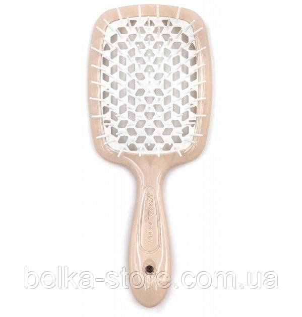 Щітка для волосся Janeke Superbrush (бежева з білим), фото 1