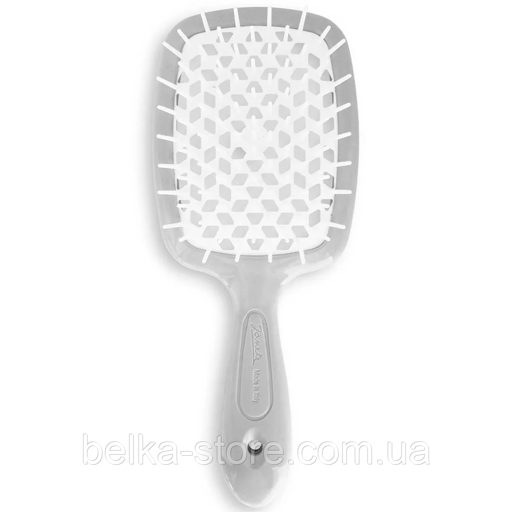Щітка для волосся Janeke Superbrush (сіра з білим), фото 1