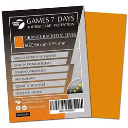 Протектор для карт Games7Days 66 х 91 мм, MTG, 80 шт Orange (PREMIUM) (GSD-OR6691)