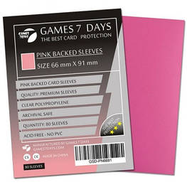 Протектор для карт Games7Days 66 х 91 мм, MTG, 80 шт Pink (PREMIUM) (GSD-PN6691)