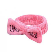 Косметична пов'язка на голову OMG (персик)