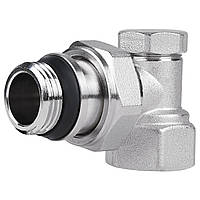 Балансировочный радиаторный кран SANDIPLUS угловой 1/2"x1/2" с американкой SD229W15