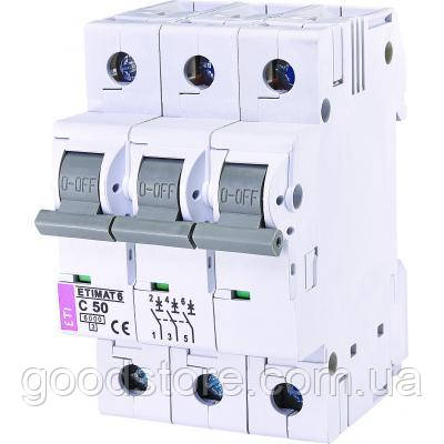 Автоматичний вимикач ETI Вимикач автоматичний ETIMAT 6 3p C 50А (6 kA) (2145521)