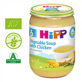 Дитяче пюре HiPP Овочевий суп з куркою 190 г (1999016)