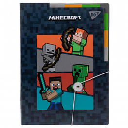 Папка на гумках Yes A4 з трьома роздільниками Minecraft (492112)