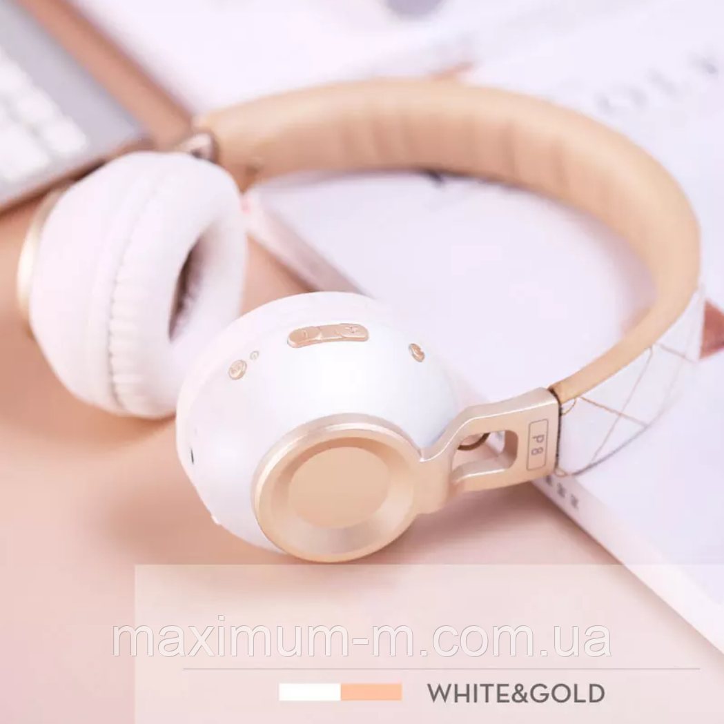 Бездротові навушники Sound Intone Picun P8 White-Gold