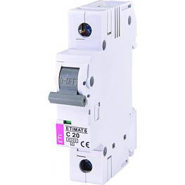 Автоматичний вимикач ETI Вимикач автоматичний ETIMAT 6 1p С 20А (6 kA) (2141517)