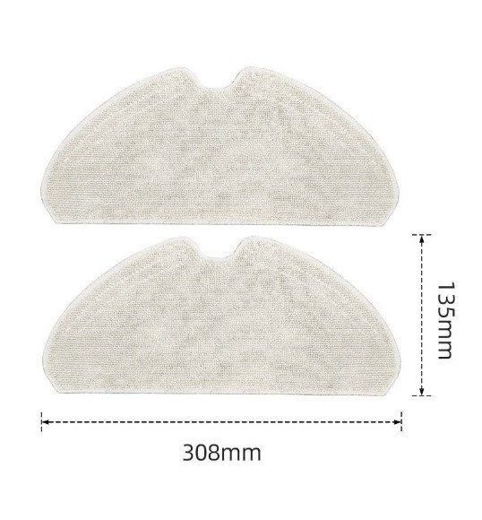 Ганчірки (мікрофібри) для робот-пилососа Xiaomi Dreame D9 Max white ( RLD33GA ), F9 PRO ( RLF22GA ), 2 штуки