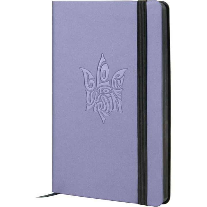 Блокнот 125*195 96арк., в клітинку, на гумці, гнучка обкл. Axent Partner Soft Glory сірий