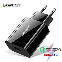 Універсальний зарядний пристрій UGREEN CD122 18 вт Quick Charge Qualcomm 3.0 Швидке заряджання 3 A Black