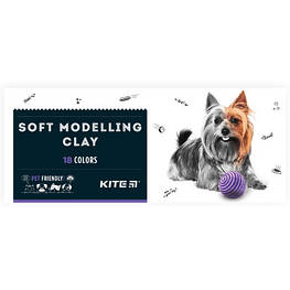 Пластилін Kite Dogs воскова 18 кольорів, 360 г (K22-085)