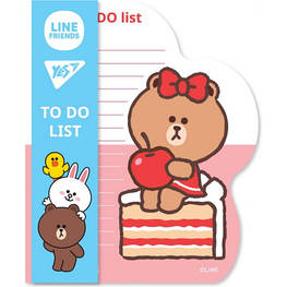 Папір для нотаток Yes To Do Line Friends girl планшет з магнітом, блок 52 аркуші (170326)