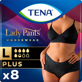 Підгузки для дорослих Tena Lady Pants Plus для жінок Large 8 шт Black (7322541130750)