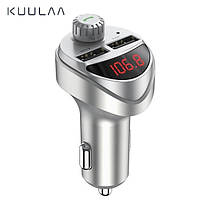 Автомобільний FM-трансмітер KUULAA LC01 модулятор USB автомобільний зарядний пристрій Silver