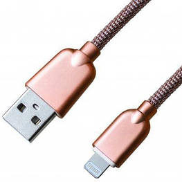 Дата кабель USB 2.0 AM to Lightning 1.0m 1.5A Rose Gold Grand-X (ML02RG) - оригінал