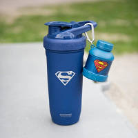 Контейнер спортивний SmartShake Whey2Go Funnel Pillbox 110ml DC Superman (80108001), фото 4