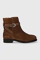 Urbanshop com ua Замшеві черевики Tommy Hilfiger ELEVATED ESSENT BOOT THERMO SDE жіночі колір коричневий на