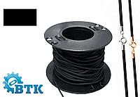 Шнурок каучуковый черный 10х2 мм