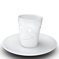 Чашка с блюдцем для эспрессо Tassen "сластена" (80 мл) фарфор