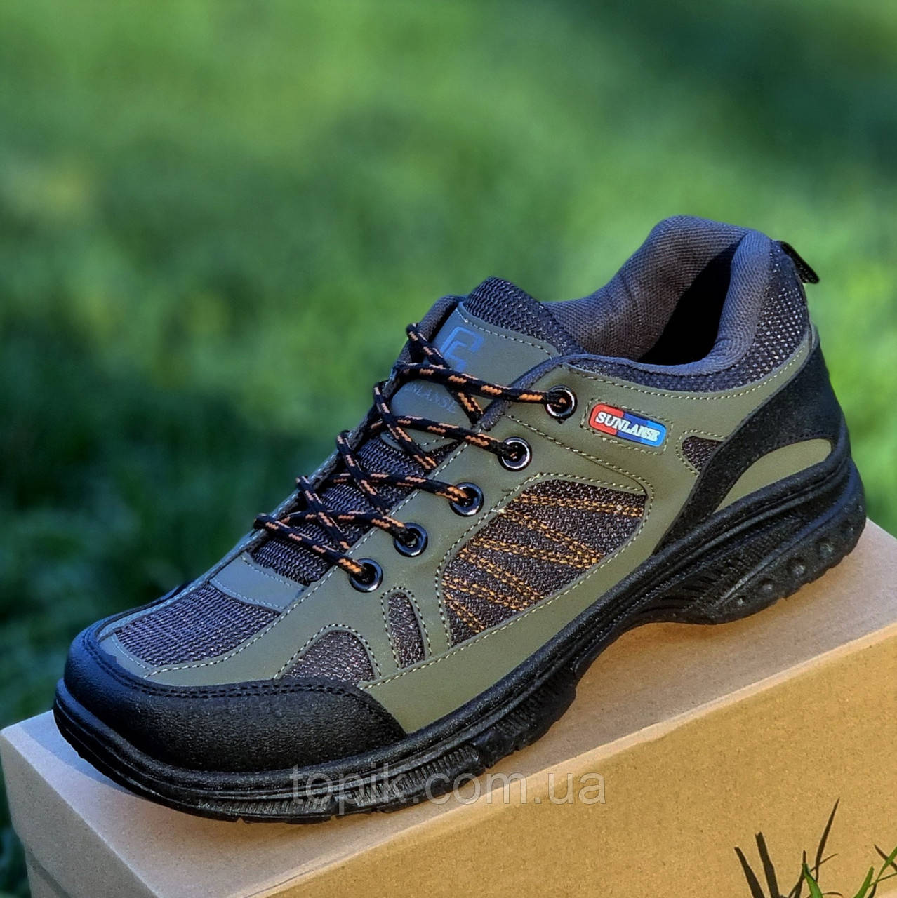 Кросівки чоловічі на роботу хакі Кроссовки мужские на работу хаки (Код: 3008)