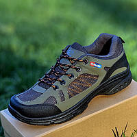 Кроссовки мужские на работу хаки Кросівки чоловічі на роботу хакі (Код: 3008)