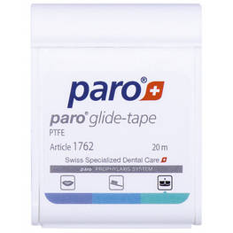 Зубна нитка Paro Swiss glide-tape стрічка тефлонова 20 м (7610458017623)